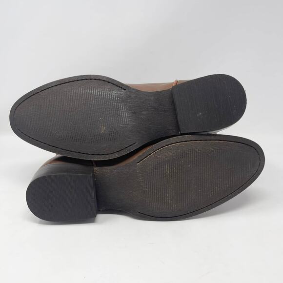 Dingo Montana Western Boot Mens 10D Brown Leather Embroidered Rounded Toe - Picture 7 of 10